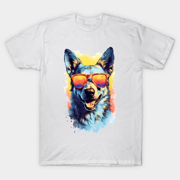Dog with sunglasses T-Shirt by megaphone